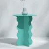 Minimal Artistic Side Table Color Turquoise