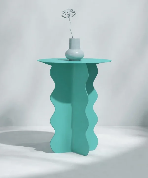 Minimal Artistic Side Table Color Turquoise