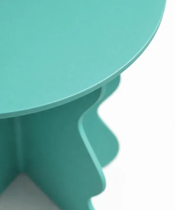 Minimal Artistic Side Table Color Turquoise